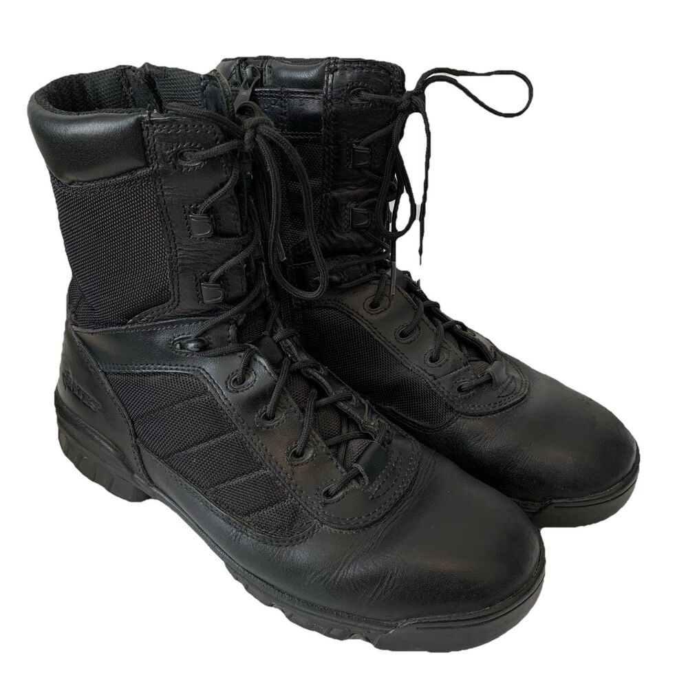 Bates Boots Mens 11.5 Tactical Sport Combat Lace Tall E02261 Black Leather